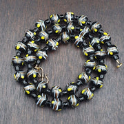 Vintage venetian style wedding cake glass beads necklace 12mm wdk-1.