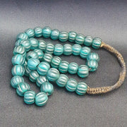 Rare African Trade Beads: Antique Green Glass Beads (13-14mm)