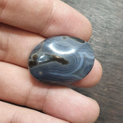 Antique ble lace agate seal bead mysterious animal intaglio stamp pendent