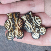 Lot 5 south asian burmese old pyu pumtek amulets bead pendents