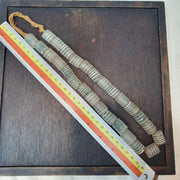 Venetian style white candy glass beads beaded necklace