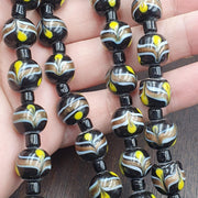Vintage venetian style wedding cake glass beads necklace 12mm wdk-1.