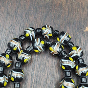 Vintage venetian style wedding cake glass beads necklace 12mm wdk-1.