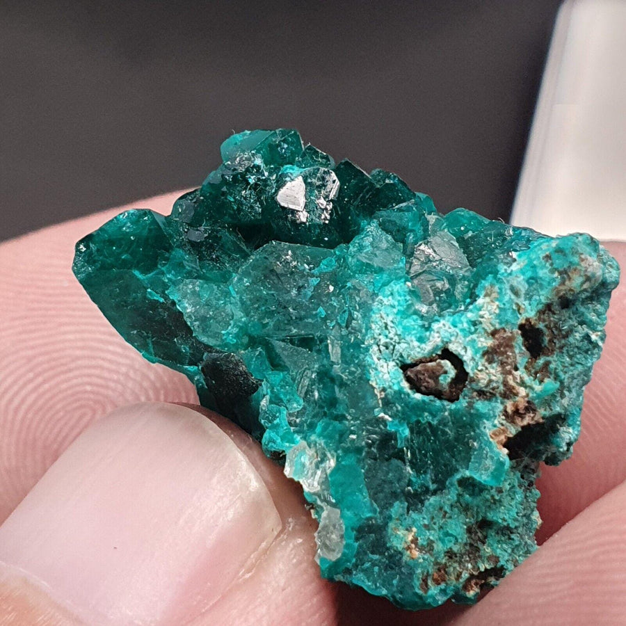 Green Dioptase Crystal Specimen: Congo Mineral Display (50 Carats)