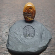 Antique jasper seal bead king intaglio stamp very rare pendent