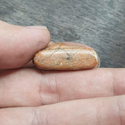 Antique jewelry king's face bead amulet engraved