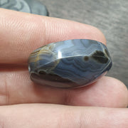 Antique ble lace agate seal bead mysterious animal intaglio stamp pendent