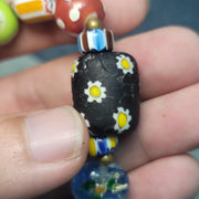 Vintage african venetian style glass beads bracelet #br7.
