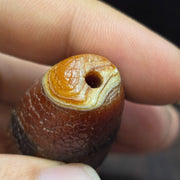 Dragon Skin Agate Bead: Himalayan Tibetan Amulet