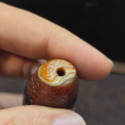 Dragon Skin Agate Bead: Himalayan Tibetan Amulet