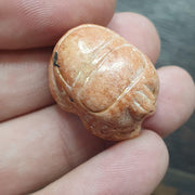 Antique jasper bead mysterious creature intaglio scarab stamp pendent