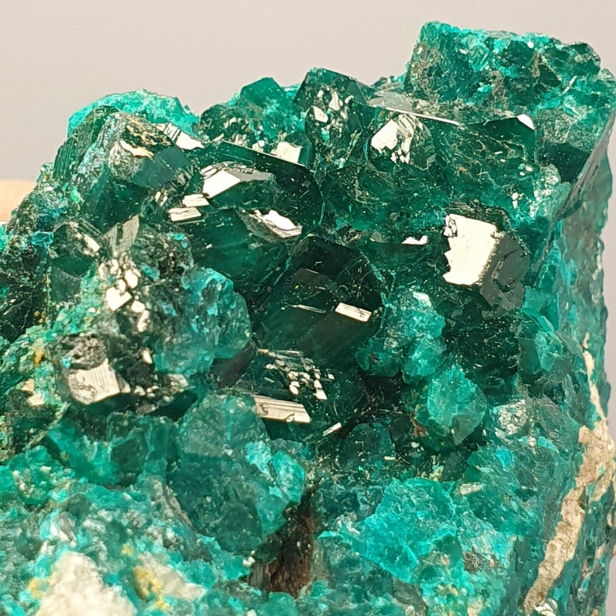 Green Dioptase Crystal Specimen: Congo Druzy Crystals (447 Carats)
