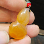 Unique tibetan himalayan orange eyes agate amulet bead #20