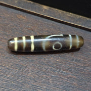 Vintage old himalayan indo tibetan rare 2 eyes patterns eye dzi amulet beads