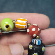 Vintage african venetian style glass beads bracelet #br7.