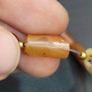 Antique khorasan carnelian african agate stone 5 beads lot