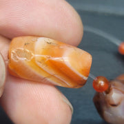 Antique Khorasan Carnelian Agate Beads: African Art Lot
