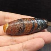 Dragon Skin Agate Bead: Himalayan Tibetan Amulet