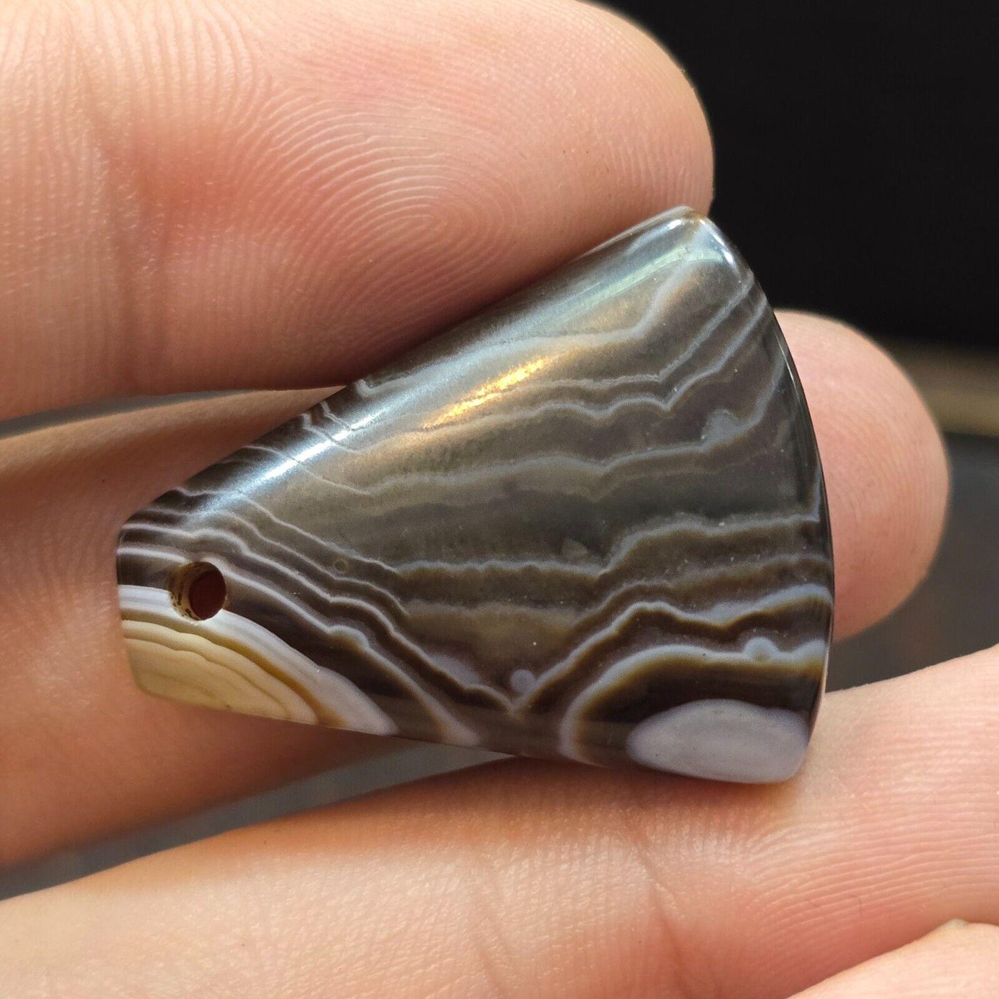 Antique tibetan himalayan agate  amulet bead #4