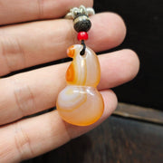 Unique tibetan himalayan orange eyes agate amulet bead #20