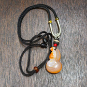 Unique tibetan himalayan orange eyes agate amulet bead #20