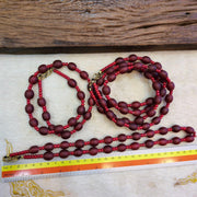 Venetian White Heart, Vintage Trade Beaded Necklace | Red Glass Strand | 1800-1950 Collectible