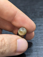 Tibetan Agate Dzi Bead Amulet: Two Diamond Eyes