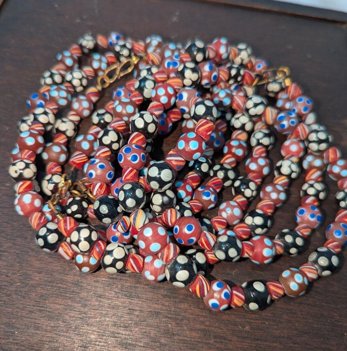 Skunk venetian inspired beads thousand eye | east oasis antique collection