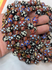 Skunk venetian inspired beads thousand eye | east oasis antique collection