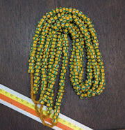 Vintage chevron beads venetian african style glass 10mm beads long strand.