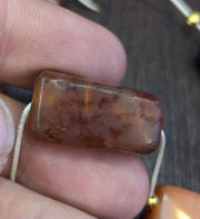 Antique lot 6 old himalayan indo tibetan carnelian agate beads lot agt-jn-4