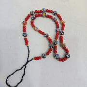 8mm venetian white heart african venetian style dotted beads necklace