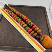 Moroccan handcrafted resin amber and glass vintage jewelry african necklace