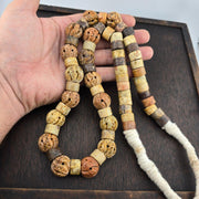 Antique african carving stone jade jasper beads necklace