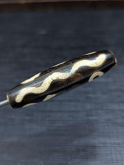 Himalayan tibetan 5 eyes agate stone dzi bead amulet