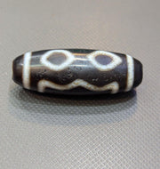 Tibetan 3 diamond eyes agate stone dzi bead amulet jn-16