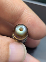 Vintage old himalayan indo tibetan 3 eyes agate bead unique pattern