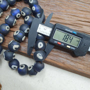 Vintage Venetian Evil Eye Glass Bead Strand (18-19mm)