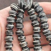 Vintage tibetan carving yak bone (buffalo) beads beaded necklace 11mm