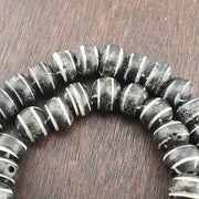 Vintage tibetan carving yak bone (buffalo) beads beaded necklace 11mm