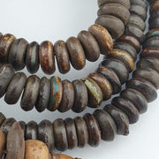 Lot  5 strands vintage tibetan carving yak bone (buffalo) beads mala
