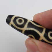 Vintage 6-Eye Dzi Bead Amulet: Himalayan Tibetan Agate