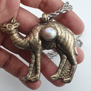 Pearl Tibetan Pendant Necklace: Antique Animal Figurine Jewelry