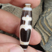 Treasure vase totem tibetan old agate dzi bead amulet pendant