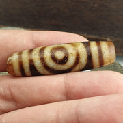 Himalayan tibetan agate dzi bead 2 eyes antique spiritual amulet