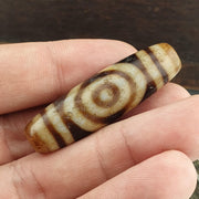 Himalayan tibetan agate dzi bead 2 eyes antique spiritual amulet