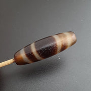 Vintage old himalayan indo tibetan rare 4 stripes eye dzi agate amulet bead