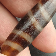 Vintage old himalayan indo tibetan rare 4 stripes eye dzi agate amulet bead