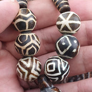 East Oasis Pumtek Petrified Wood Bead Necklace Burmese Tribal Late 20th Century