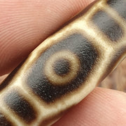 Vintage Tibetan Dzi Bead 6 Eyes Agate Stone Amulet Indo Himalayan Protection Charm